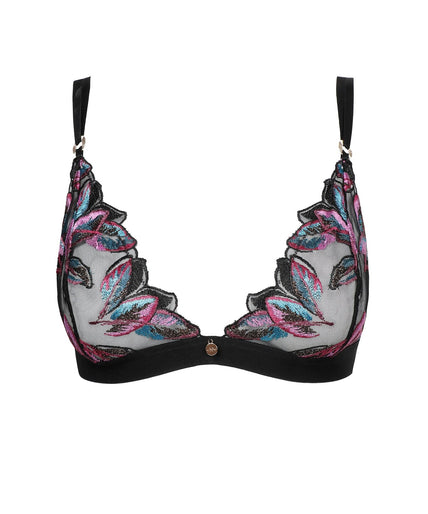 Atelier Amour Oiseau de Paradis Unwired Triangle Bra – Black Atelier Amour Oiseau de Paradis Unwired Triangle Bra – Flowered - Pleasurements