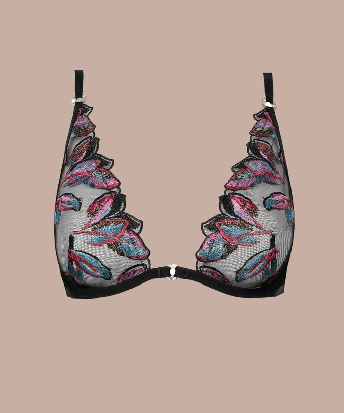 Atelier Amour Oiseau de Paradis Wired Triangle Bra – Flowered - Pleasurements