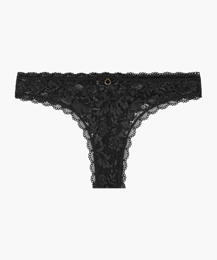 Aubade Rosessence High-waisted Tanga - Black Aubade Rosessence High - waisted Tanga in Black - Pleasurements