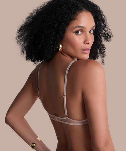 Aubade – Sound of Heart Moulded Plunge Bra Beige – 50%! Aubade Sound of Heart Moulded Plunge Bra - Pleasurements