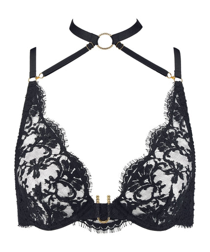 Underwired Triangle Bra Aubade Under your Spell in Zwart Aubade Under your Spell Underwired Triangle Bra in Black - Pleasurements