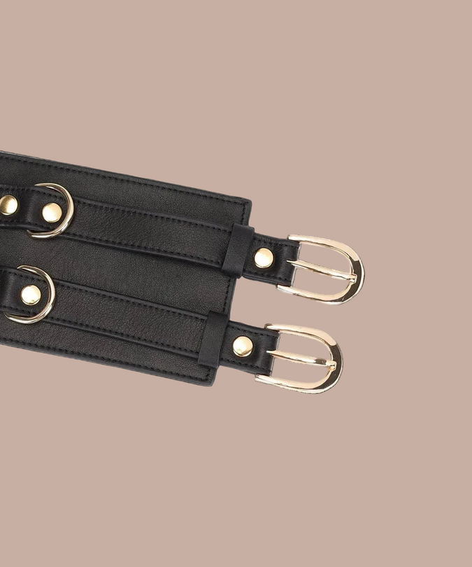 Liebe Seele Luxury Leather Waist Belt – Dark Secret Black