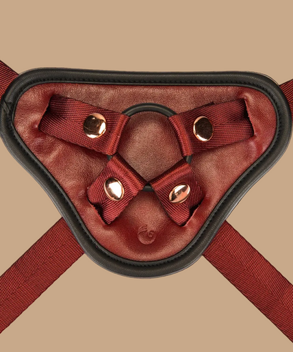 Liebe Seele Universal Leather Strap-On Harness – Wine Red Liebe Seele Universal Leather Strap-On Harness – Wine Red