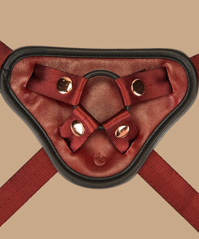 Liebe Seele Universal Leather Strap-On Harness β Wine Red