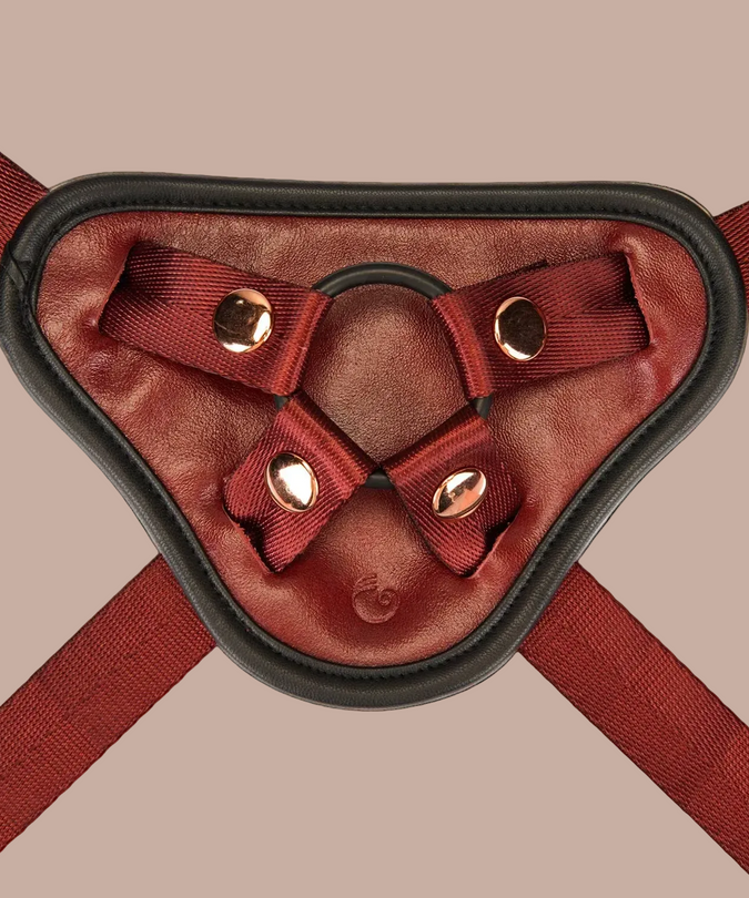 Liebe Seele Universal Leather Strap-On Harness – Wine Red