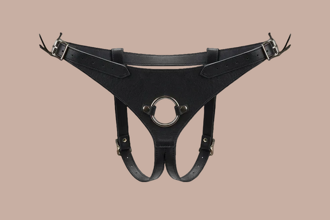 Liebe Seele Deluxe Leather Strap-On Harness – Dark Secret Black
