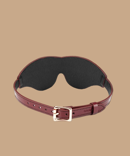Liebe Seele Leather Blindfold – Wine Red Liebe Seele Leather Blindfold – Wine Red