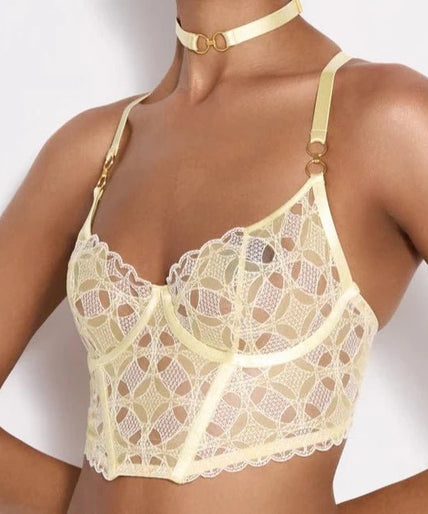 Bordelle Alta Bodice Bra - Lemon Bordelle Alta Bodice Bra Lemon - Pleasurements