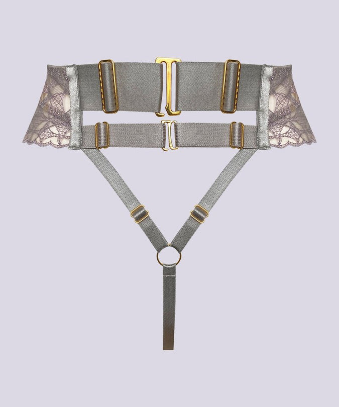 Bordelle Alta High Waist Thong Platinum - Pleasurements