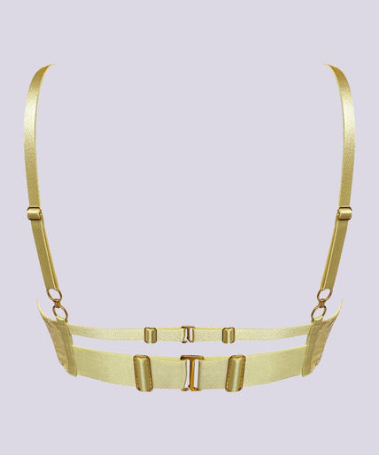 Bordelle Alta Ouvert Wire Bra Lemon + Gratis Gold Nipple Covers! Bordelle Alta Ouvert Wire Bra Lemon - Pleasurements