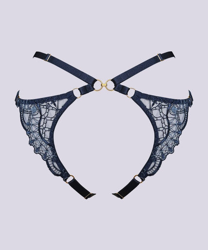 Bordelle Mari Open Back Brief - Navy Blue Bordelle Mari Open Back Brief Navy Blue - Pleasurements