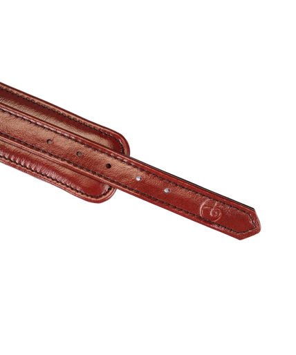 Liebe Seele Narrow Leather Wrist Cuffs – Wine Red Liebe Seele Narrow Leather Wrist Cuffs – Wine Red