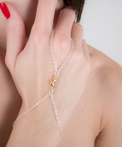 Sylvie Monthulé Silver Hand Jewelry and Gold Moon Sylvie Monthulé Silver Hand Jewelry and Gold Moon