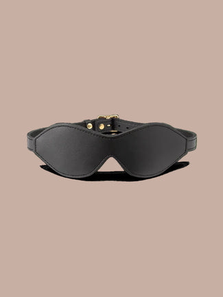 Coco de Mer – Black Leather Blindfold Coco de Mer Black Leather Blindfold - Pleasurements
