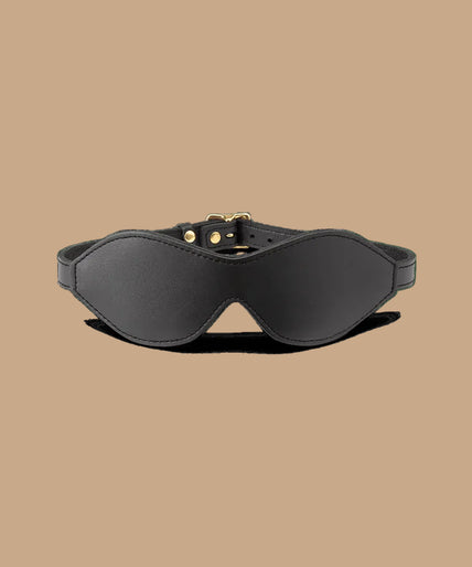 Coco de Mer – Black Leather Blindfold Coco de Mer Black Leather Blindfold - Pleasurements