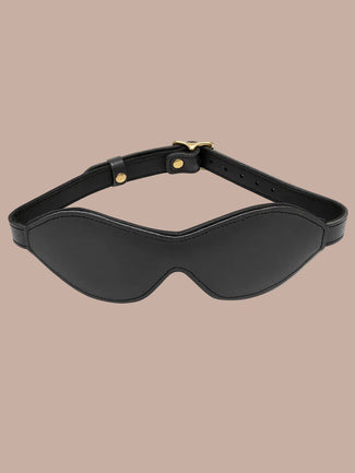 Coco de Mer – Black Leather Blindfold Coco de Mer Black Leather Blindfold - Pleasurements