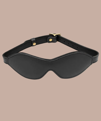 Coco de Mer – Black Leather Blindfold Coco de Mer Black Leather Blindfold - Pleasurements