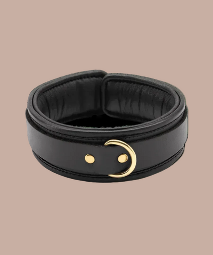 Coco de Mer – Black Leather Collar Coco de Mer – Black Leather Collar