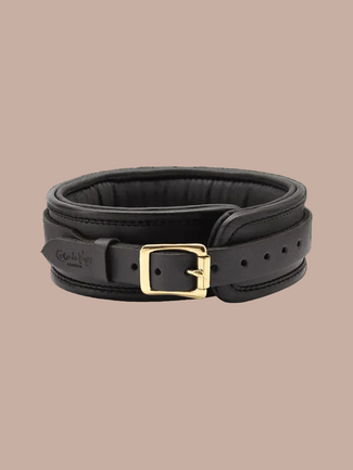 Coco de Mer – Black Leather Collar Coco de Mer – Black Leather Collar