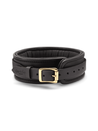 Coco de Mer Black Leather Collar Coco de Mer Black Leather Collar - Pleasurements