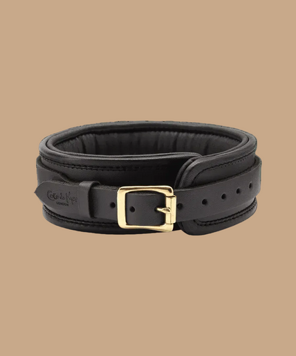 Coco de Mer – Zwarte leren halsband Coco de Mer – Zwarte leren halsband