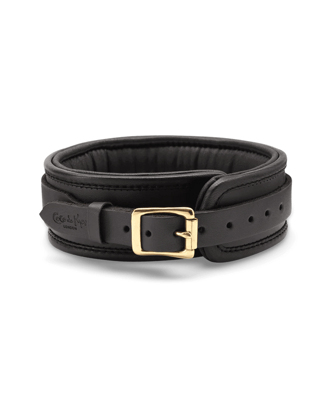 Coco de Mer Black Leather Collar - Pleasurements