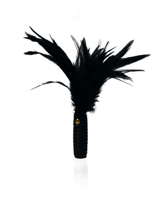 Black Leather Feather Tickler Coco de Mer Black Leather Feather Tickler - Pleasurements