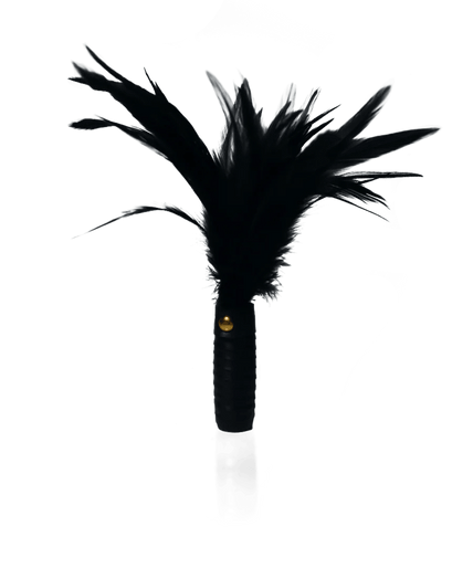 Black Leather Feather Tickler Coco de Mer Black Leather Feather Tickler - Pleasurements