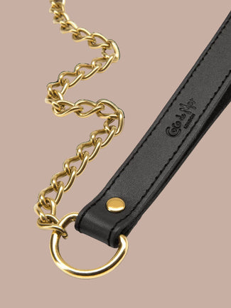 Coco de Mer – Black Leather Lead Coco de Mer Black Leather Lead - Pleasurements