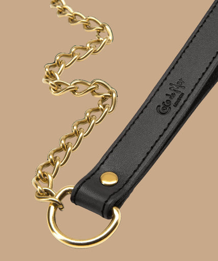 Coco de Mer – Black Leather Lead Coco de Mer Black Leather Lead - Pleasurements