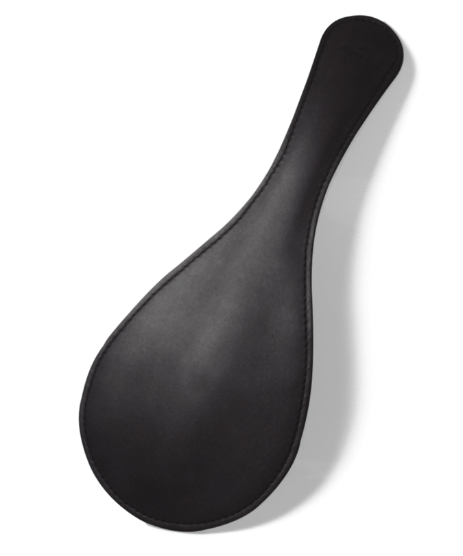 Coco de Mer Black Leather Round Paddle - Pleasurements
