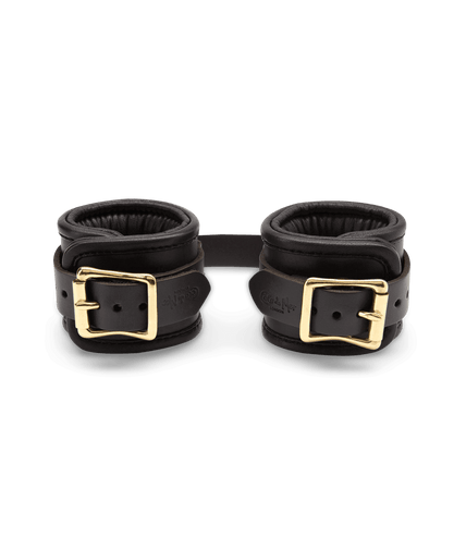 Coco de Mer Zwarte Leren Pols Manchetten Coco de Mer Black Leather Wrist Cuffs - Pleasurements