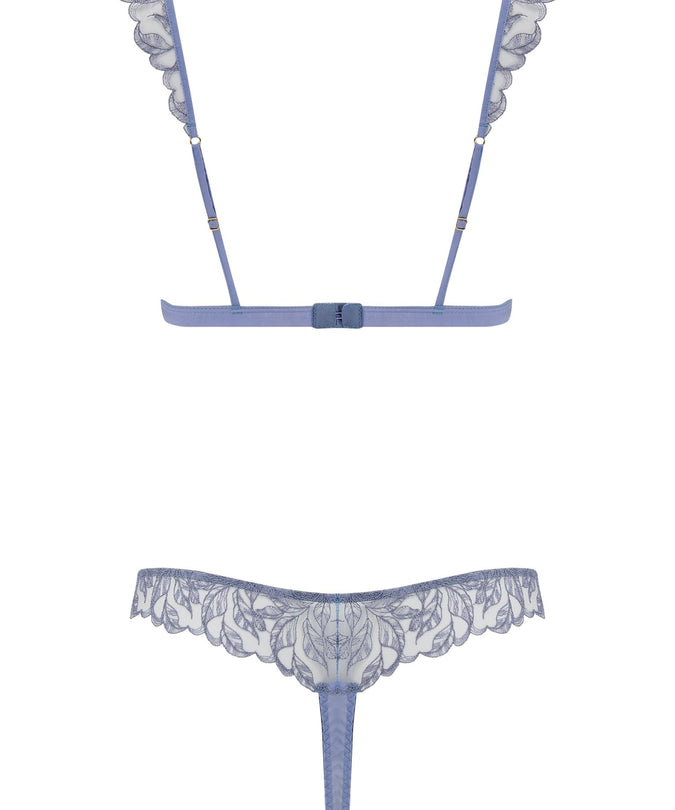 Coco de Mer Elandra Triangle Bra in soft powder blue - Pleasurements