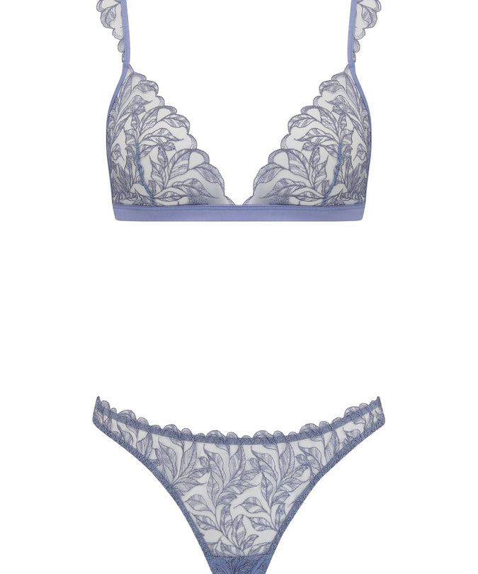 Coco de Mer Elandra Triangle Bra in soft powder blue - Pleasurements