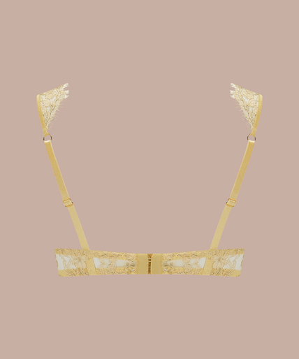 Coco de Mer – Fiorella Balconette Bra Gold – 50%! Coco de Mer Fiorella Balcony Bra Gold - Pleasurements