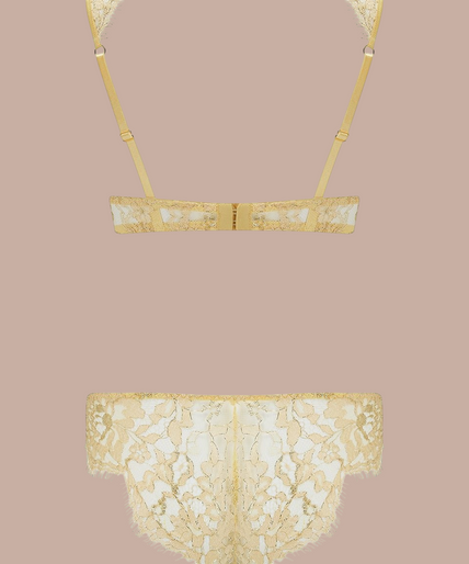 Coco de Mer – Fiorella Balconette Bra Gold – 50%! Coco de Mer Fiorella Balcony Bra Gold - Pleasurements