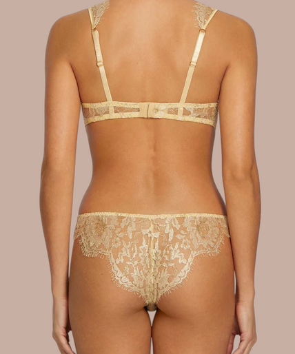 Coco de Mer – Fiorella Balconette Bra Gold – 50%! Coco de Mer Fiorella Balcony Bra Gold - Pleasurements