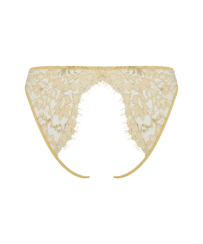 Coco de Mer Fiorella open Knicker Gold - Pleasurements