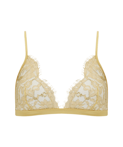 Fiorella Soft Cup Triangle Bra Goud Coco de Mer Fiorella Thong Gold - Pleasurements