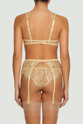 Fiorella Suspender Belt Goud Coco de Mer Fiorella Suspender Belt Gold - Pleasurements
