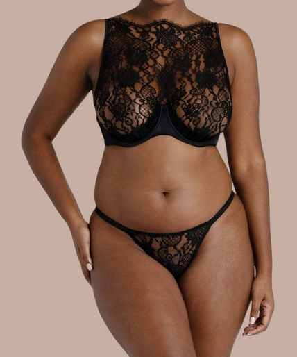 Coco de Mer – Hera Brazilian Knicker Black – 50%! Coco de Mer Hera Brazilan Knicker - Pleasurements