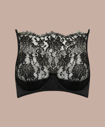 Coco de Mer – Hera High Neck Balconette Bra Black – 50%! Coco de Mer Hera High Neck Balconette Bra - Pleasurements