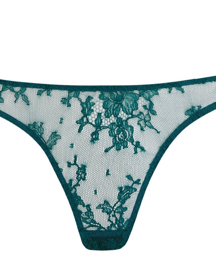 Coco de Mer Nilima balconnete-bh in blauw-groen Coco de Mer Nilima Balcony Bra in Teal - Pleasurements