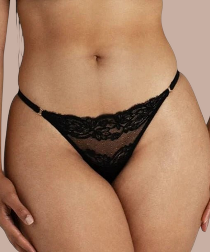 Coco de Mer – Seraphine String Zwart - 60% Korting! Coco de Mer Seraphine G String - Pleasurements