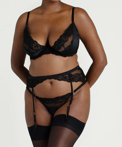 Seraphine Suspender Belt New Coco de Mer Seraphine Suspender Belt - Pleasurements