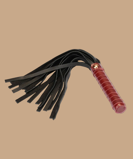 Liebe Seele Leather Mini Flogger – Wine Red Liebe Seele Leather Mini Flogger – Wine Red