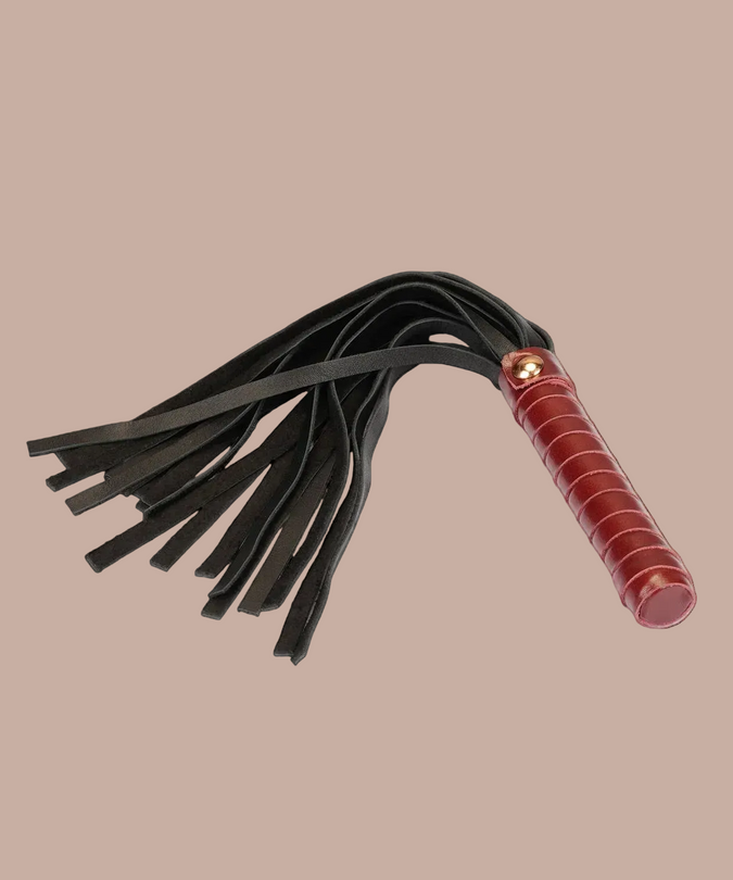 Liebe Seele Leren Mini Flogger - Wijnrood