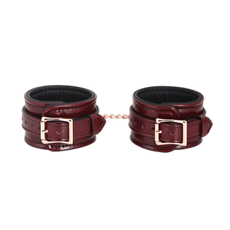 Liebe Seele Leather Ankle Cuffs – Wine Red Liebe Seele Leather Ankle Cuffs – Wine Red