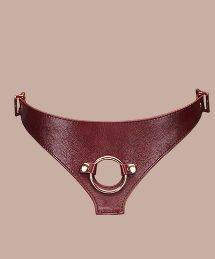 Liebe Seele Deluxe Leren Strap-On Harnas – Wijnrood Liebe Seele Deluxe Leren Strap-On Harnas – Wijnrood