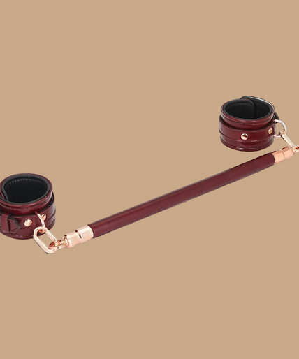 Liebe Seele Leather Spreader Bar – Wine Red Liebe Seele Leather Spreader Bar – Wine Red